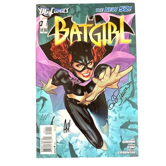 Batgirl 1 New 52 First Print Signed Adam Hughes Gail Simone NM 9.8 Comic Book - Picture 1 of 9